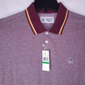 Penguin Polo Shirt Mens Large Light Red Tawny Port NWT
